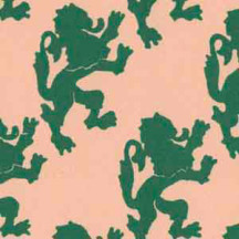 Green Lion Rampant Print Italian Paper ~ Carta Varese Italy